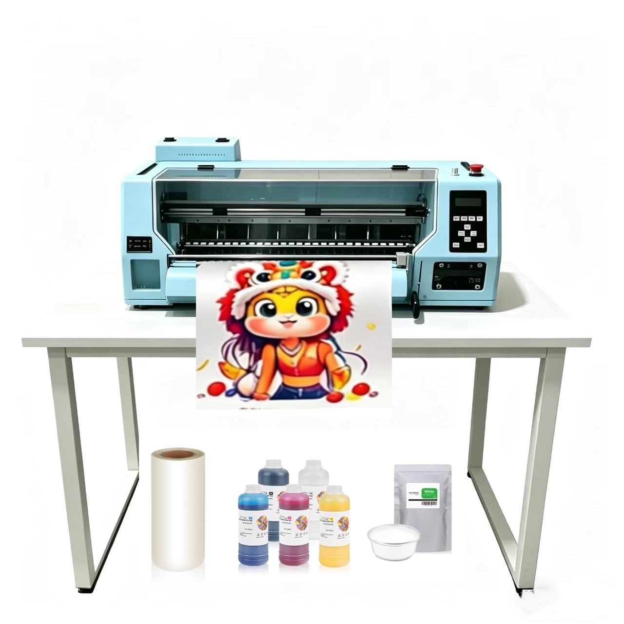 60cm DTF Printer, Built in Dual XP600 Printhead, 4X Speed Compared to L1800 1390