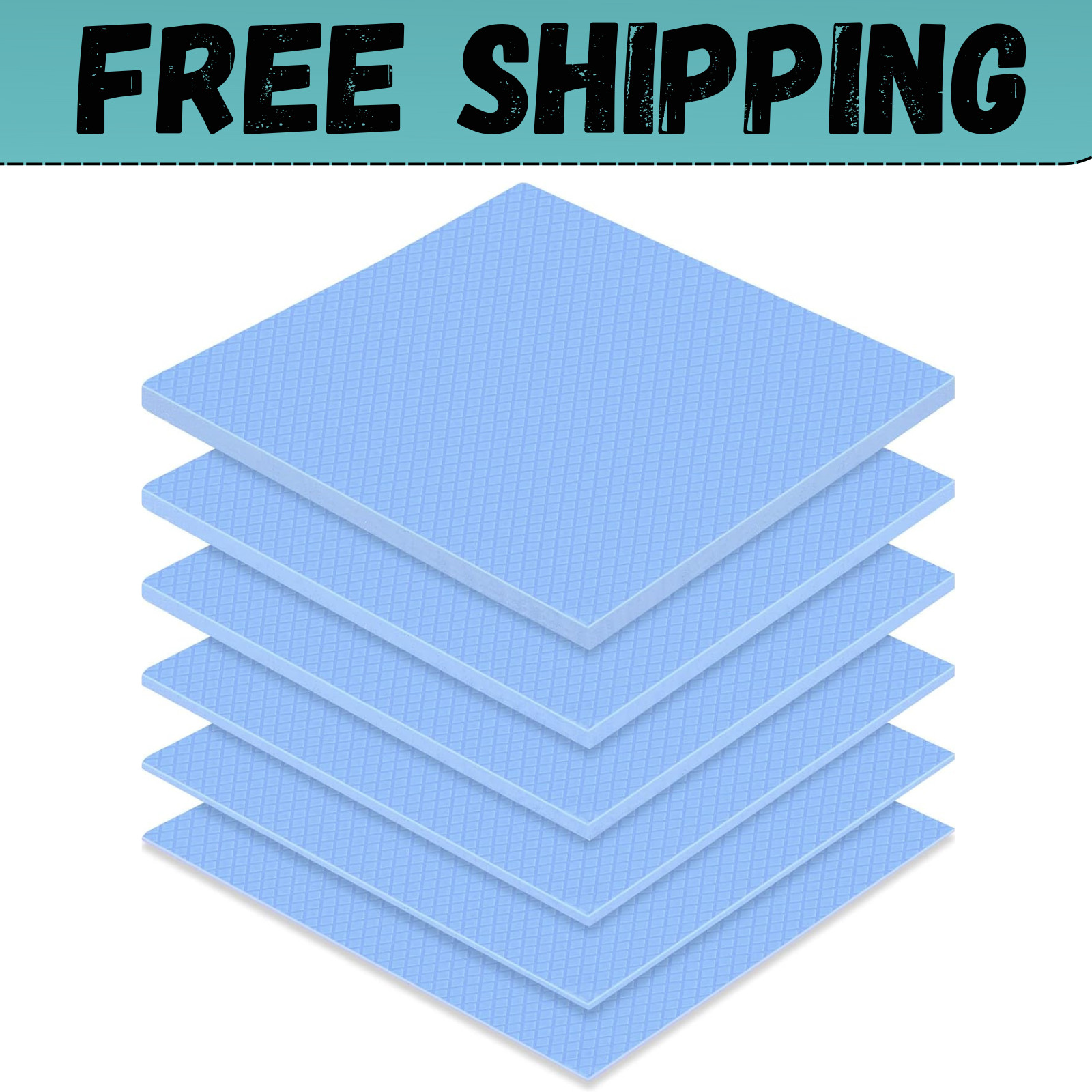 6 Pcs Thermal Pad 100 X 100 Mm, 0.5 Mm, 1 Mm, 1.5 Mm, 2 Mm, 2.5 Mm, 3 Mm Heat Re