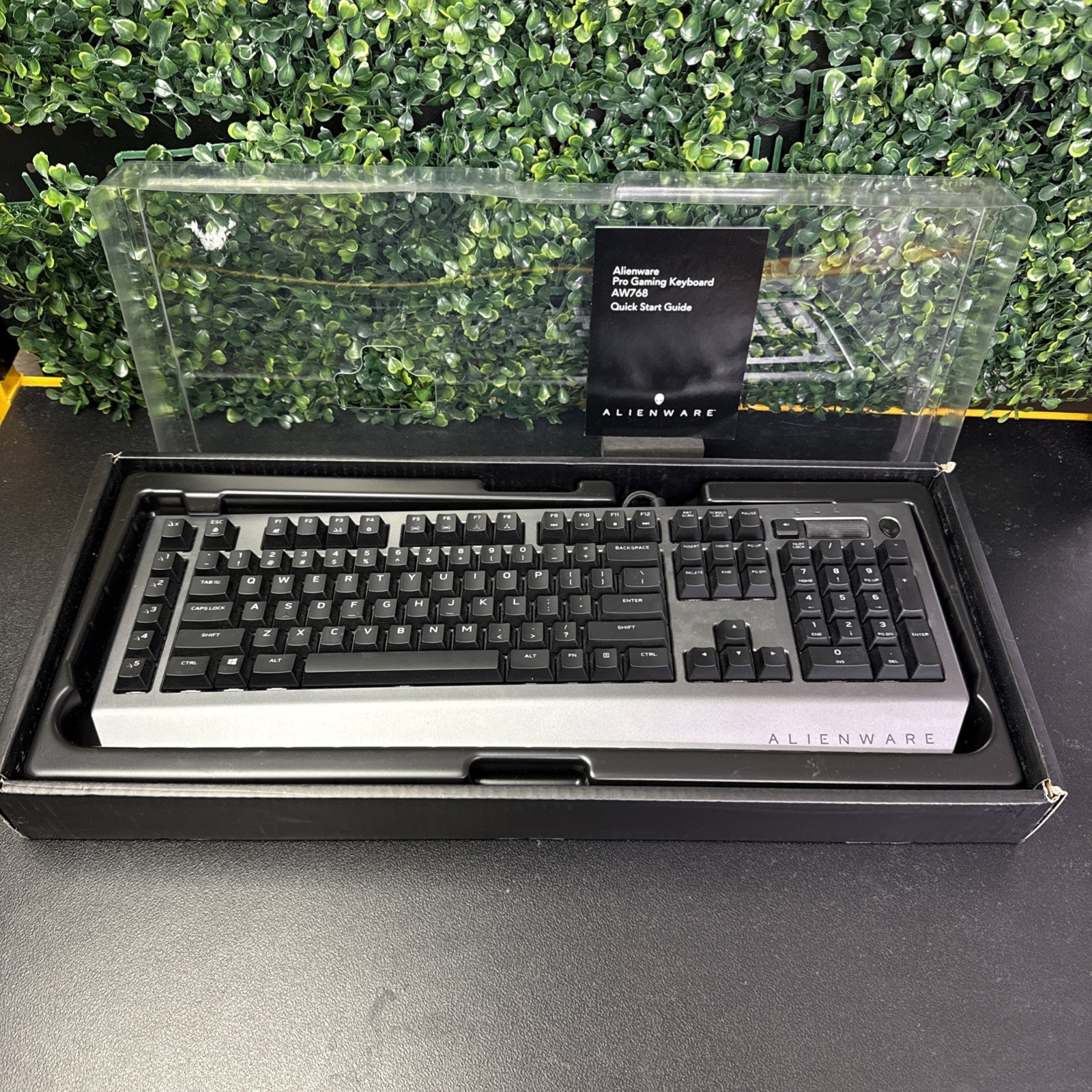 Alienware AW768 Pro Gaming Mechanical Keyboard RGB Backlit Silver Tested