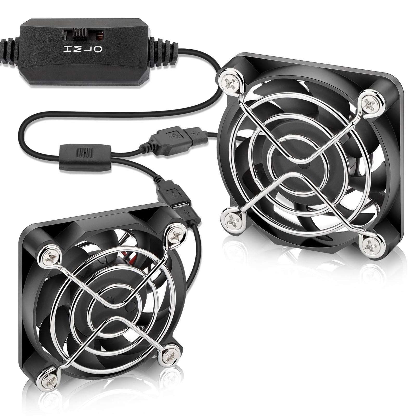 50mm x 10mm USB 5V Brushless Computer Case Cooling Fan with 3 Speeds Adjustab...