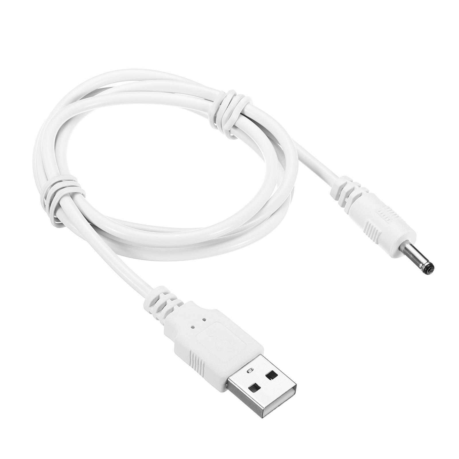 1Pcs USB Male to DC 3.5 x 1.35 mm Male Power Cord 100cm Charging Cable White