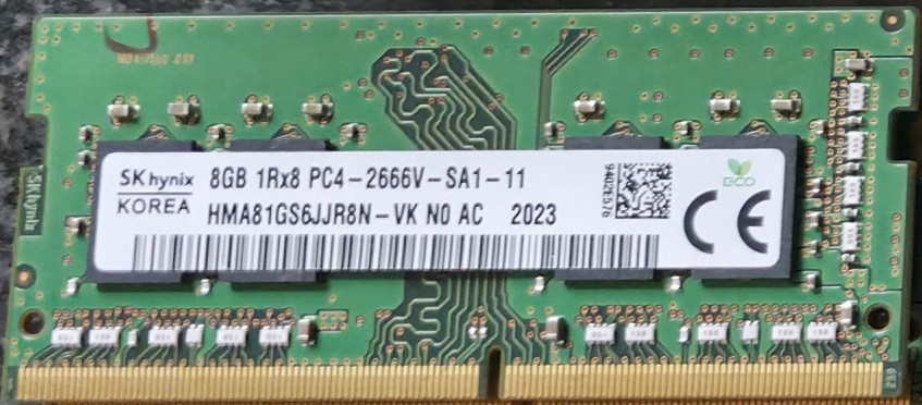 SK Hynix RAM MEMORY 8GB 1Rx8 PC4-2666V-SA1-11 DDR4