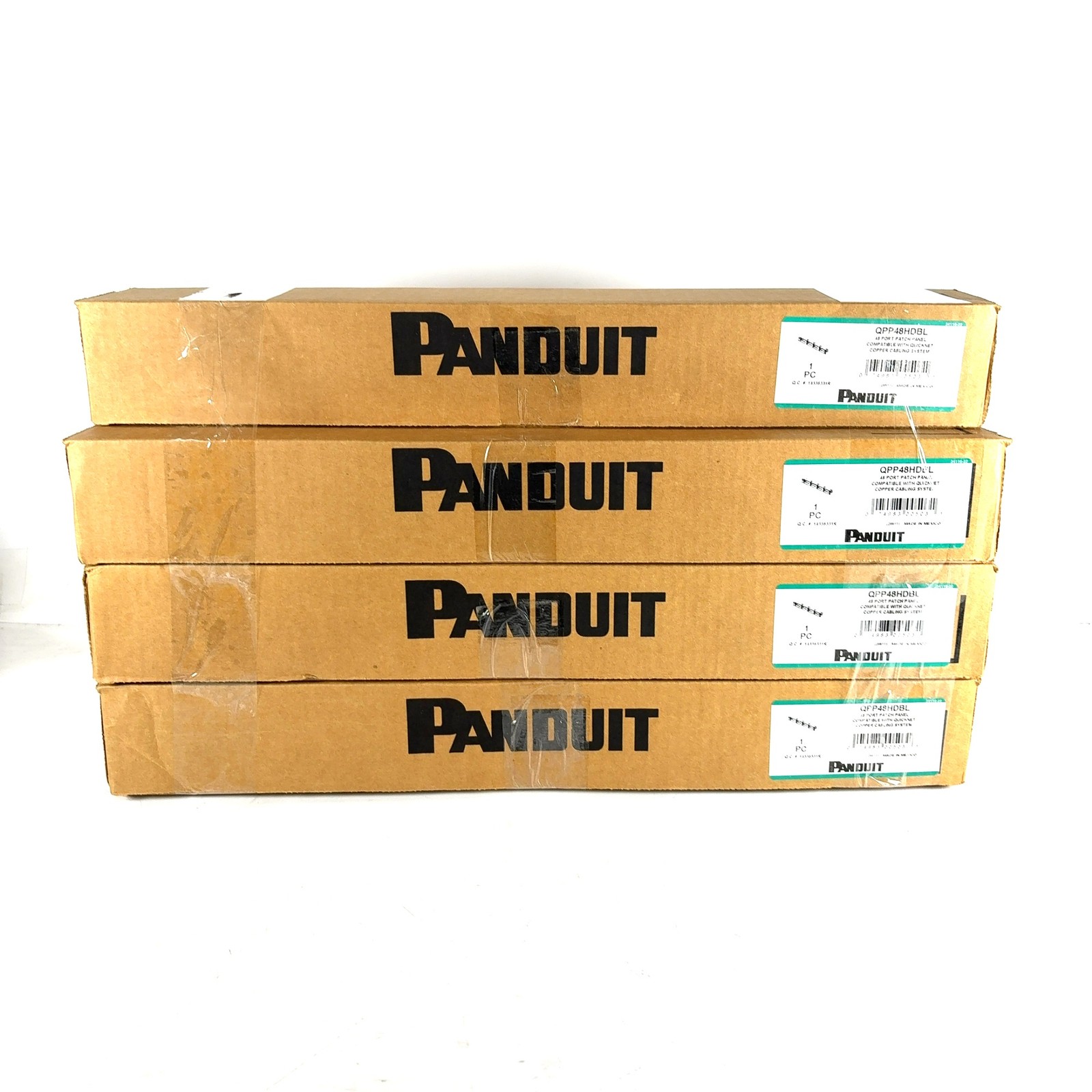 Panduit QPP48HDBL - 48-port (1RU) flat modular Patch Panel