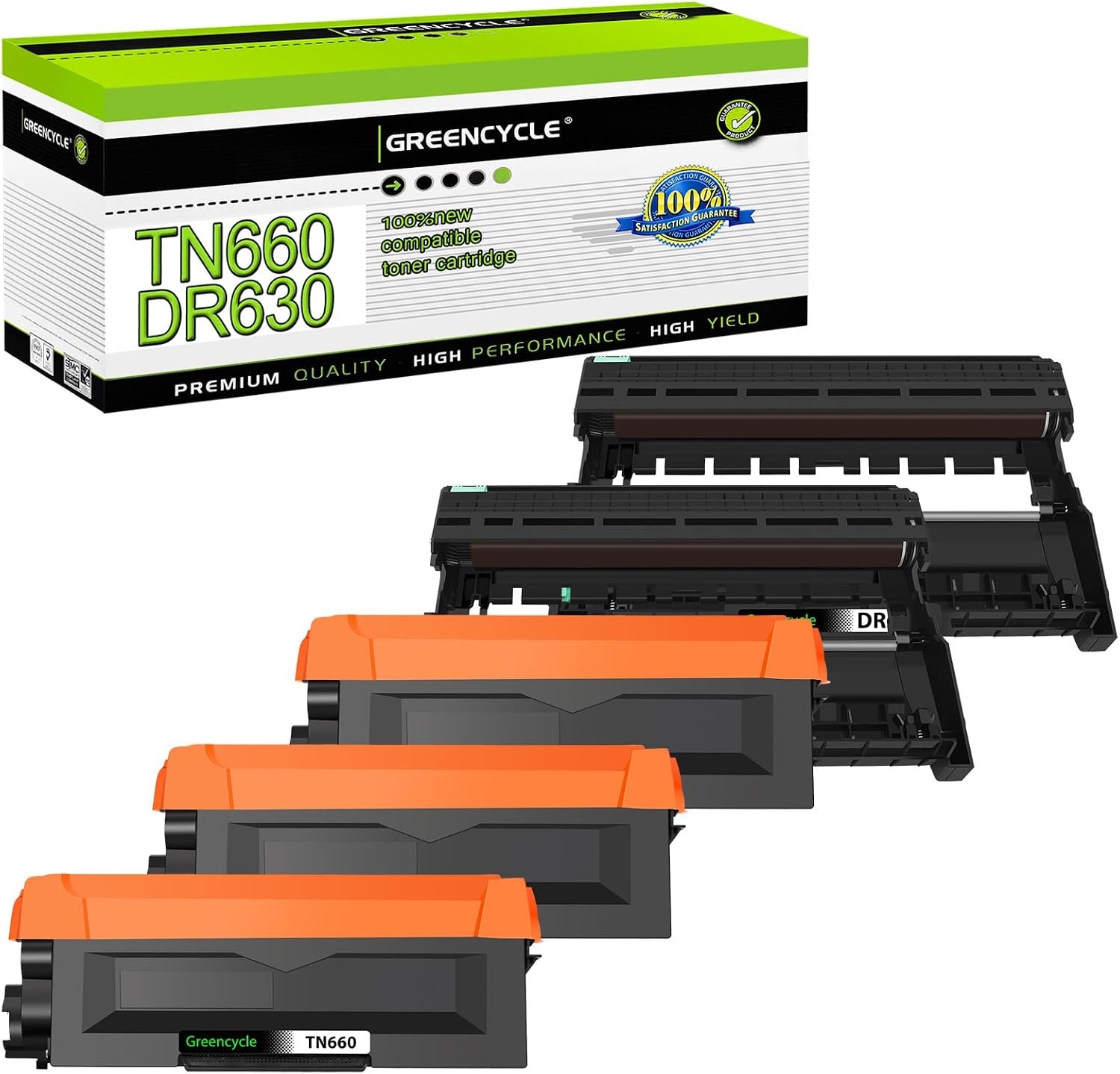 2PK DR630 Drum & 3PK TN660 Toner Cartridge Fits For Brother HL-L2320D HL-L2360DW