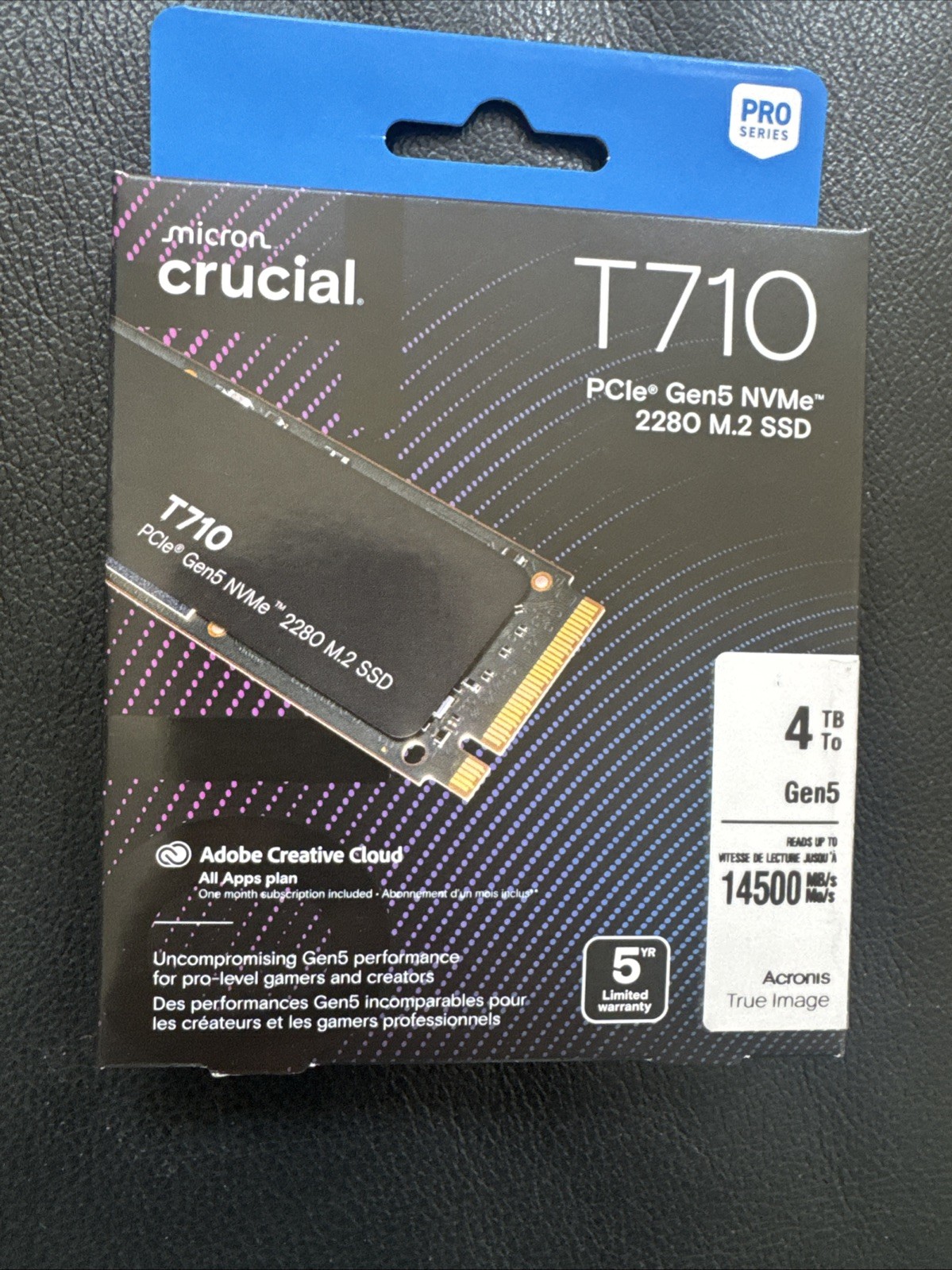 Crucial T710 4Tb 4 TB Micron Pro Series Gen5 M.2 NVMe SSD up to 14,500 MB/s NEW