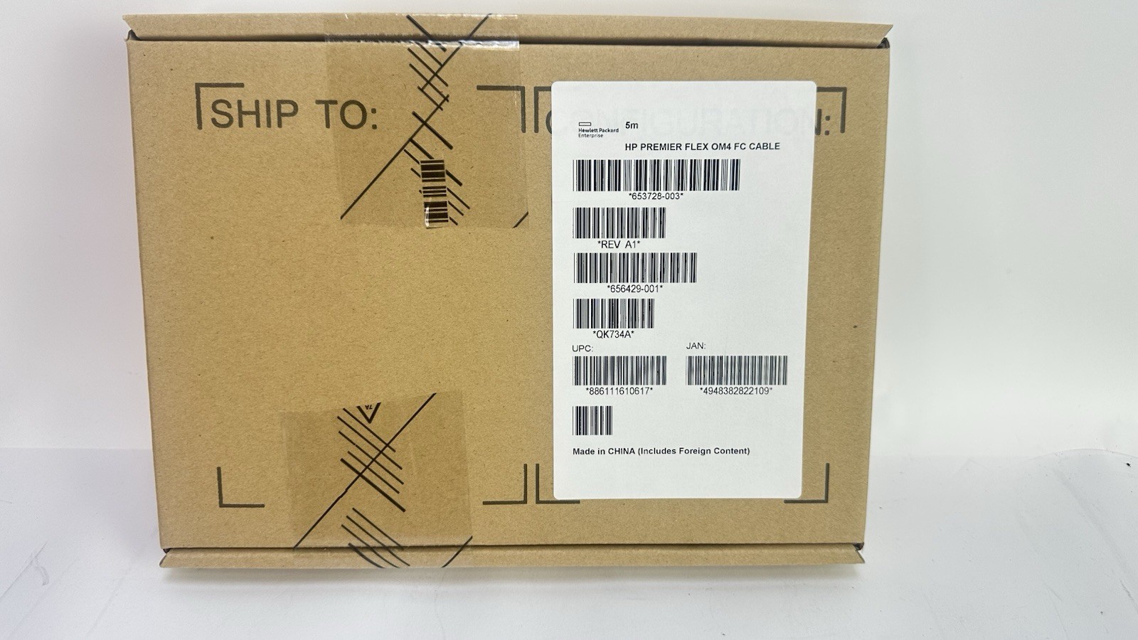 HPE QK734A HP Premier Flex LC/LC OM4 FC 15Ft 5M Cable 653728-003 656429-001 MM