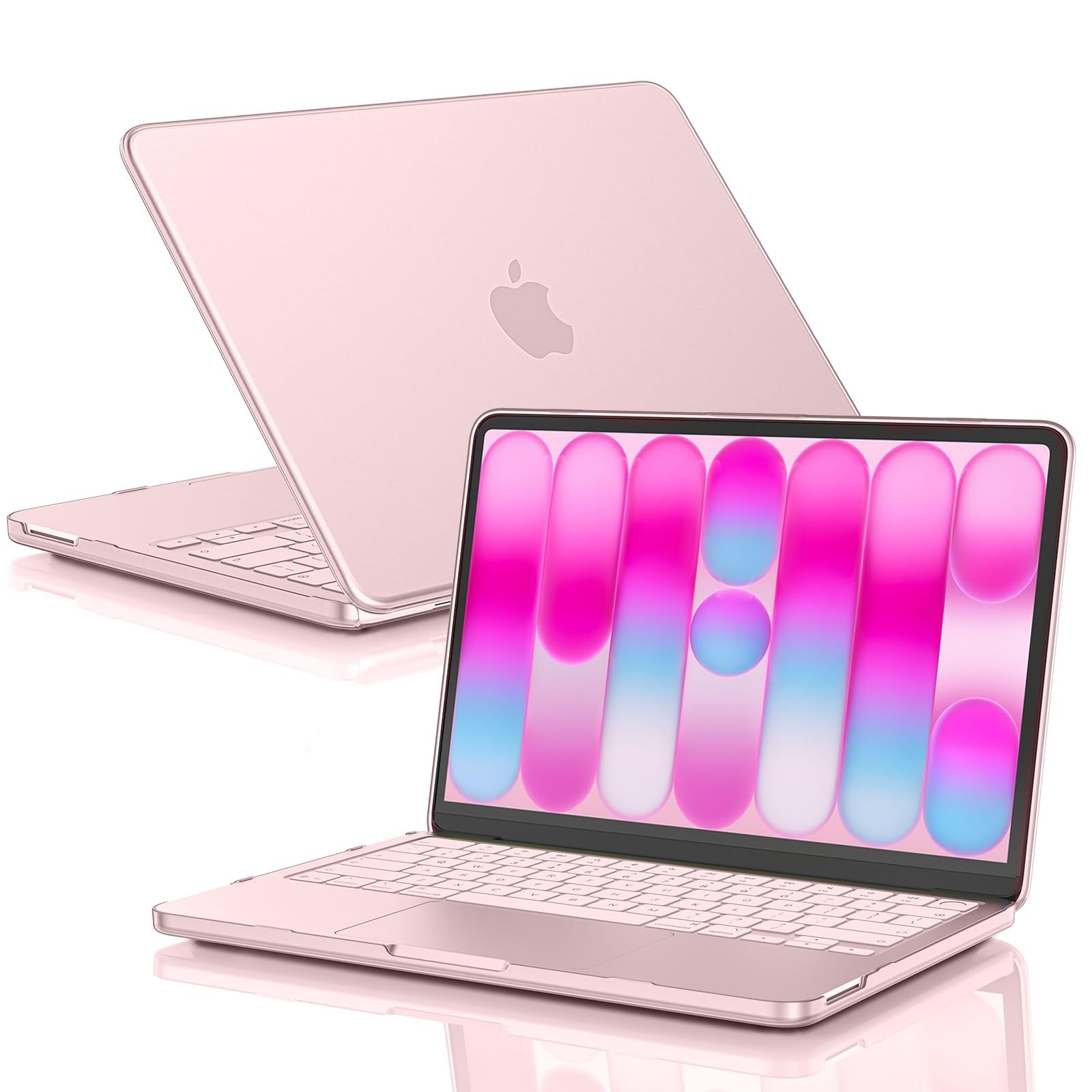 EooCoo for MacBook Neo Case 13 inch 2026 Model A3404, 100% Match Blush Clear