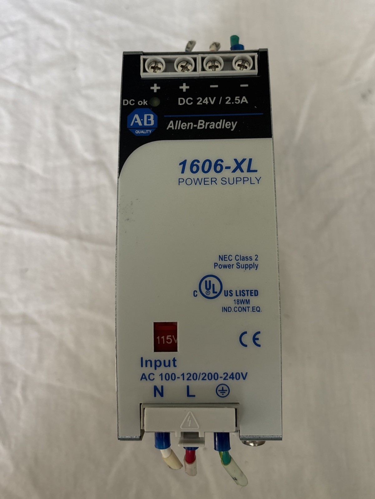 Allen-Bradley 1606-XL 60W 24V DC 2.5A DIN-Rail Mounted Power Supply 1606-XL60D