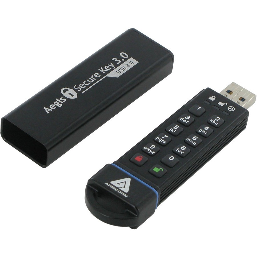 Apricorn Aegis Secure Key 3.0 16GB Encrypted USB 3.0 Flash Drive w/ Pin Access