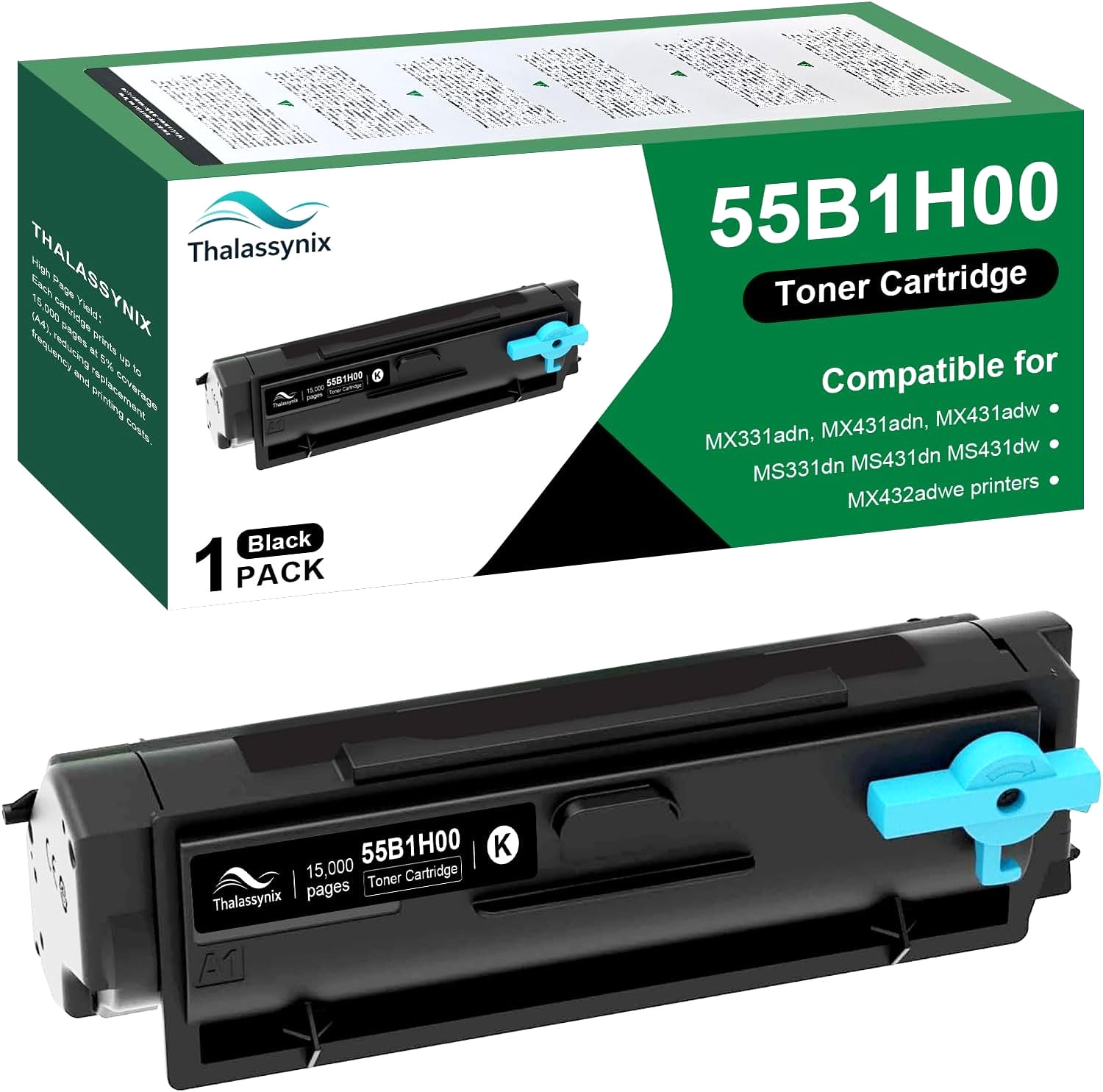 Toner Cartridge for Lexmark 55B1H00 55B1000 MS331dn MS431dn MX431adn MX432adwe
