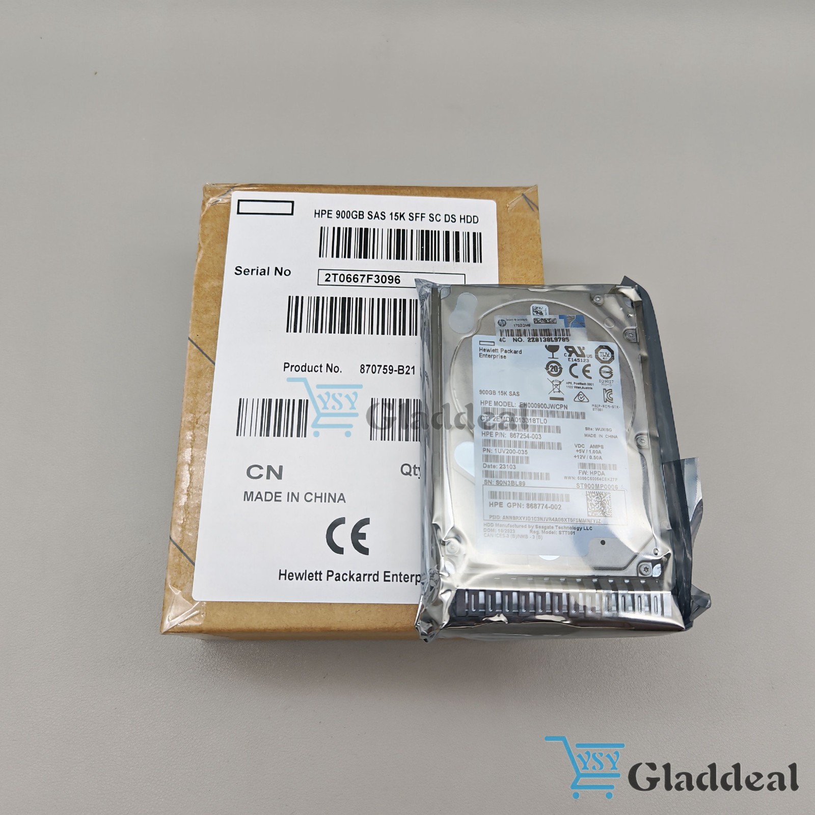 870795-001 870759-B21 HPE 900GB 12G SAS 15K ENT 2.5" DS HDD Server