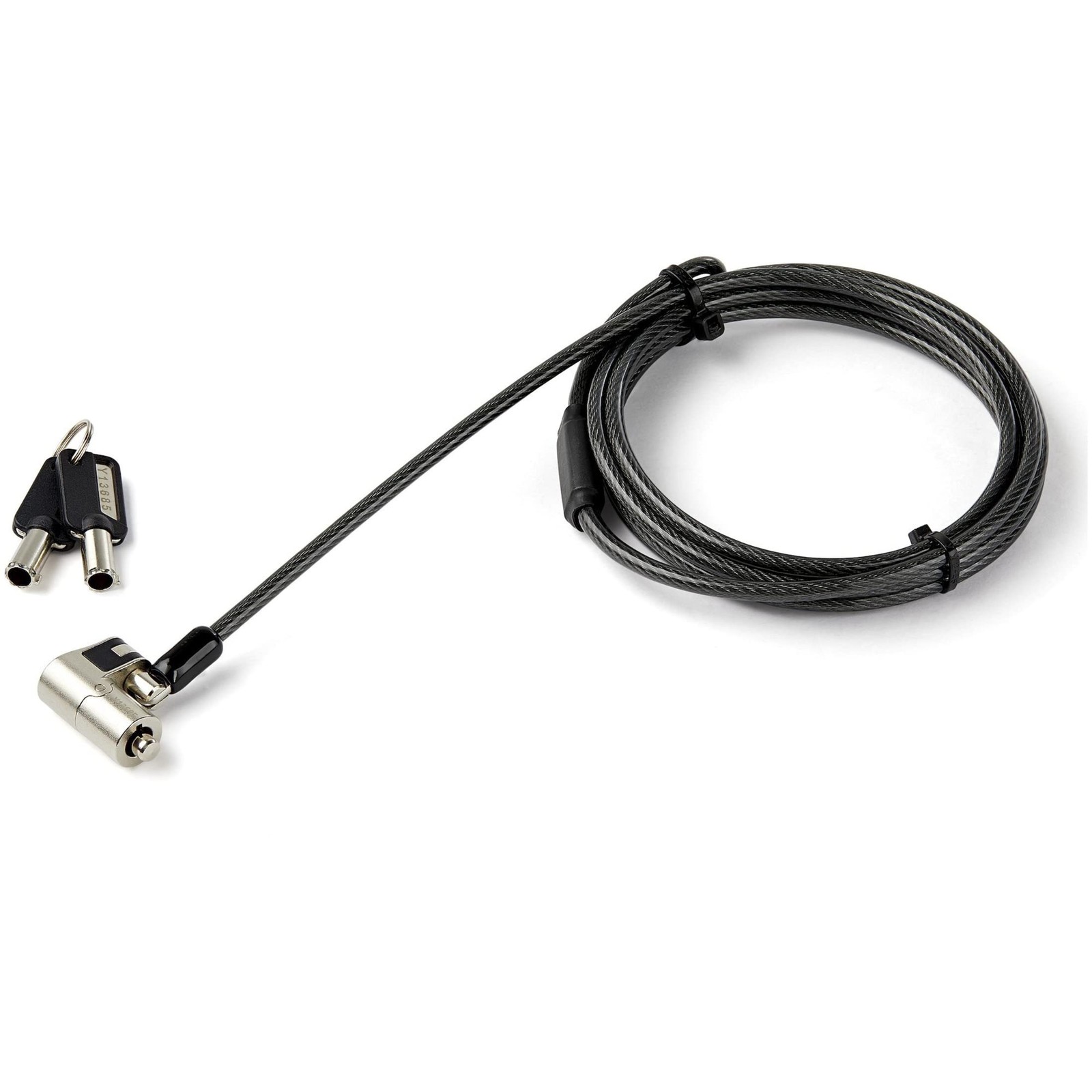 StarTech 6.6ft (2m) 3-in-1 Universal Laptop Cable Lock TAA Nano Wedge