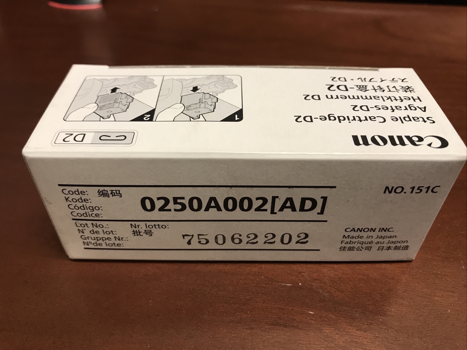Genuine Canon D2S (0250A002) (3/box) Staples - NEW