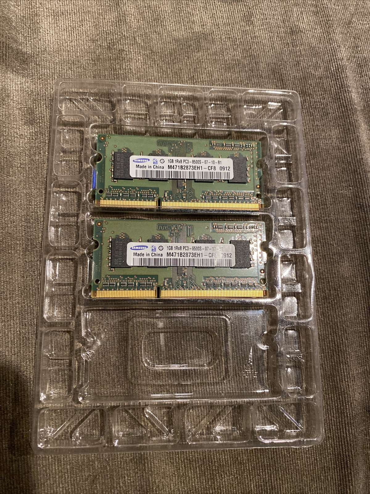 2 Samsung 1GB 1Rx8 PC3-8500S-07-10-B1 Laptop RAM Memory M471B2873EH1-CF8