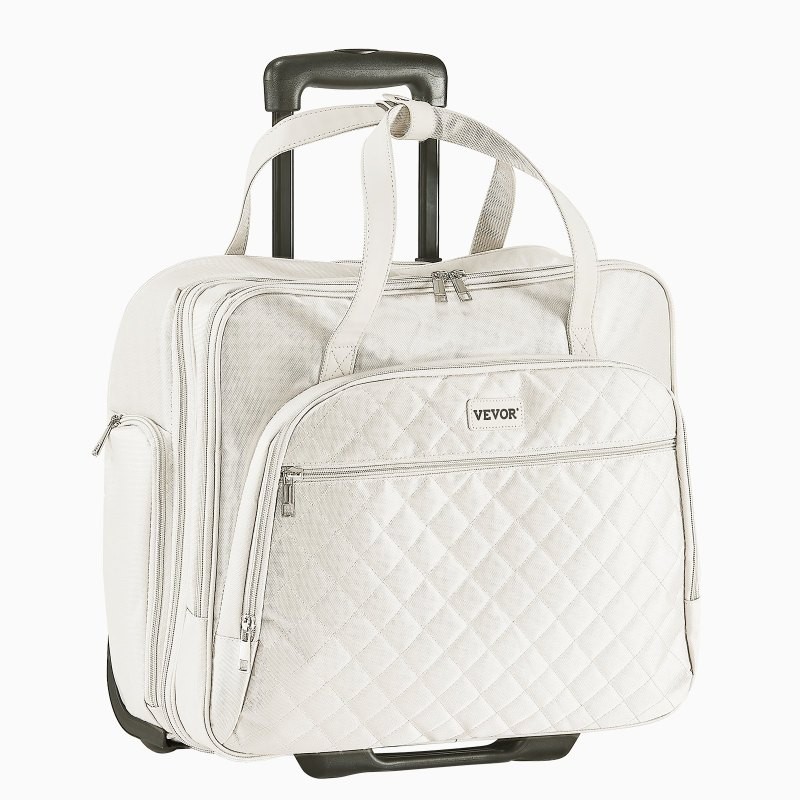 Rolling Laptop Bag 15.6in Wheeled Briefcase Business Travel Case Pink