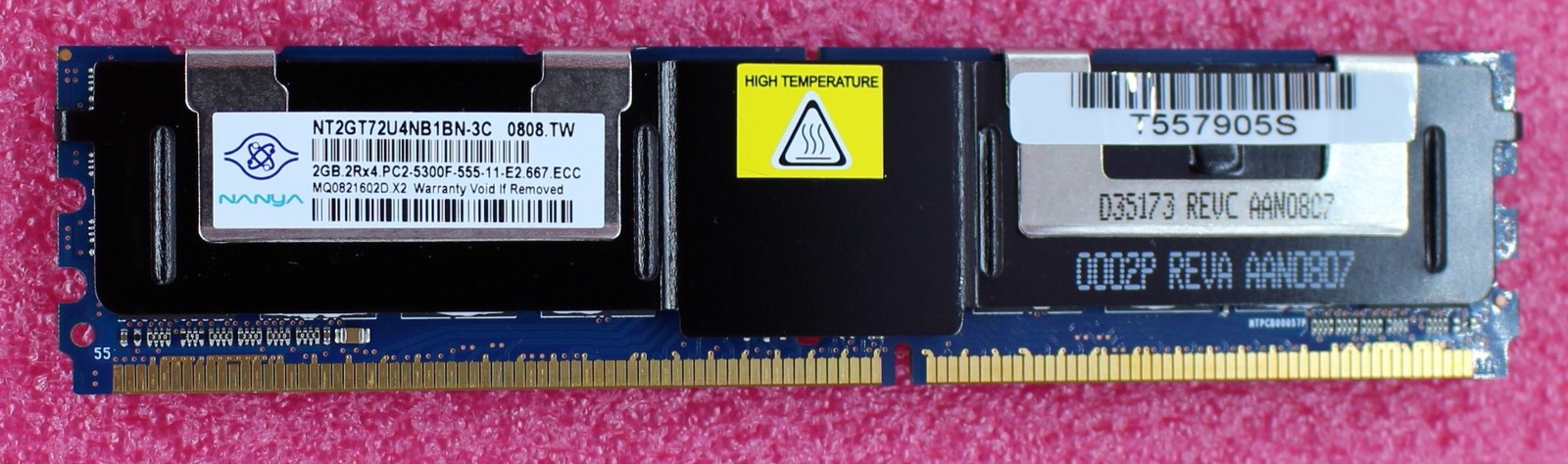 NT2GT72U4NB1BN-3C - Nanya 2GB PC2-5300F 2Rx4 Memory