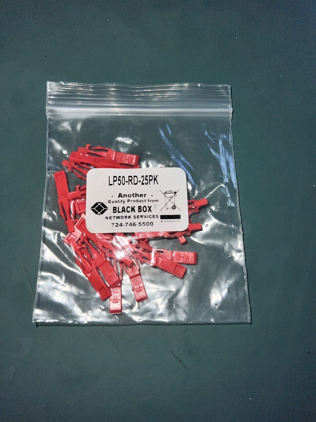 Black Box Locking Pin Red 25-Pack -LP50-RD-25PAK