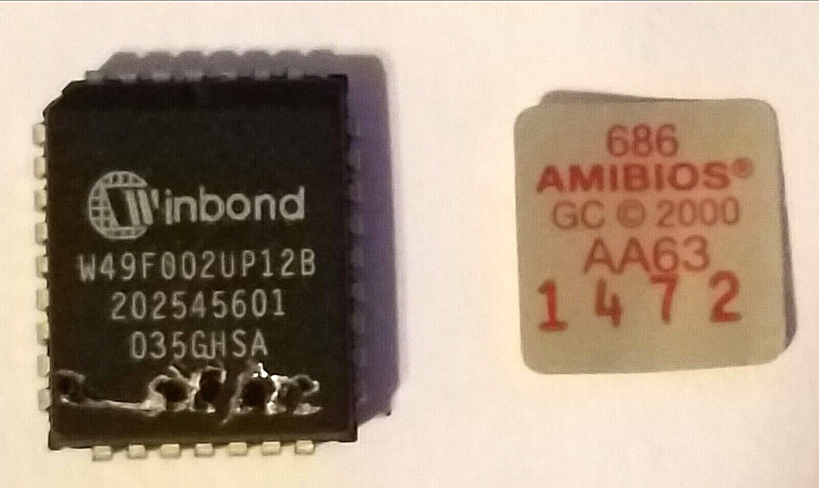 BIOS CHIP: W49F002UP128. From MSI K7T Turbo (MS-6330 Ver 2.1) Gateway Oxnard