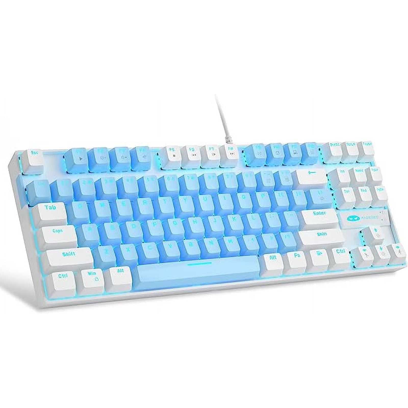 MageGee 75% Mechanical Gaming Keyboard with Blue Switch, LED Blue Backlit Keyboa