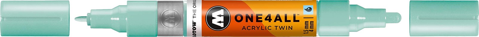 MOLOTOW ONE4ALL Acrylic Twin Pump Marker, 1.5mm and 4mm Nibs, Lago Blue Paste...