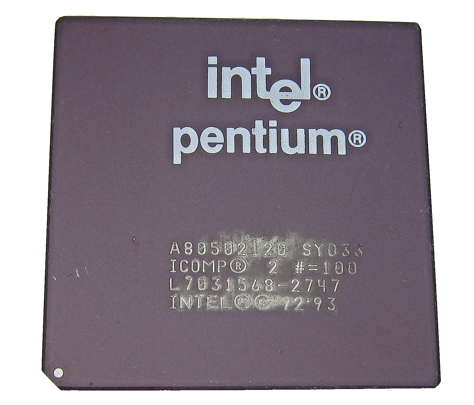 Genuine Vintage Intel Pentium SY033 120MHz Ceramic Processor A80502120