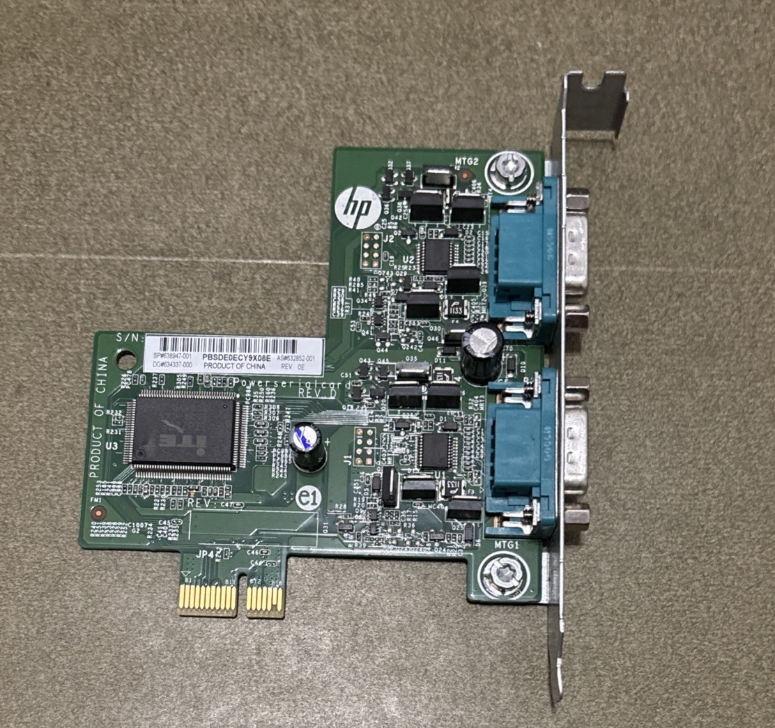 HP 640267-001 2-PORT SERIAL ADAPTER CARD 632852-001 638947-001 Tested Works