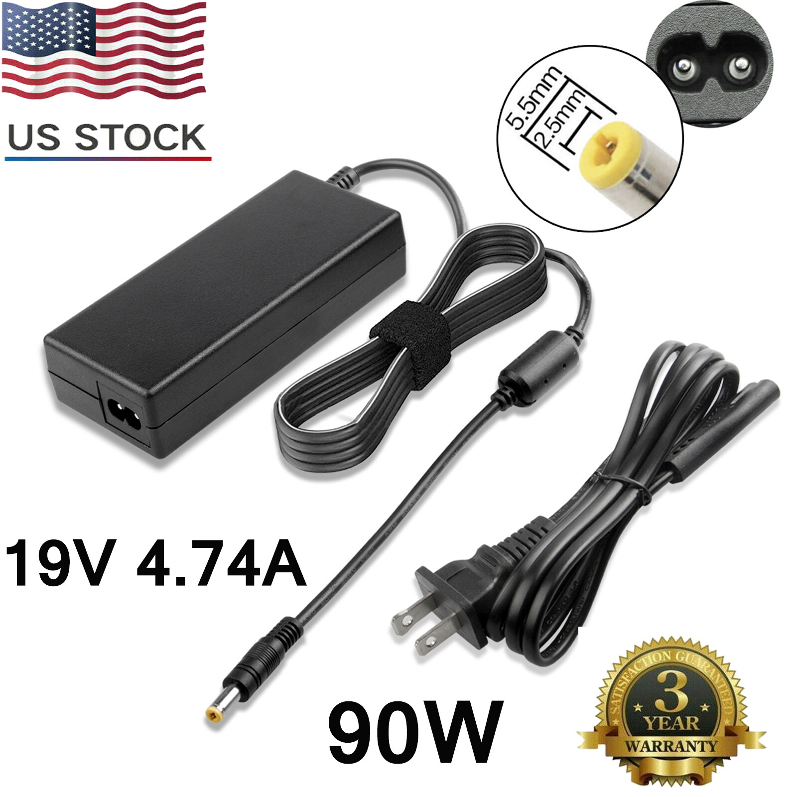 19V 4.74A AC Adapter Power Supply Charger for ASUS Delta ADP-90SB PA-1900-24 90W