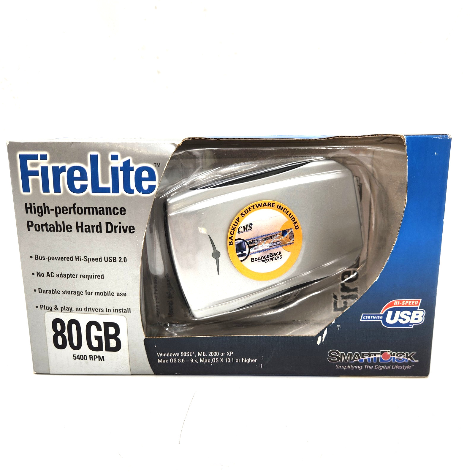 Smartdisk FireLite 80 GB Portable USB External Hard Drive NEW