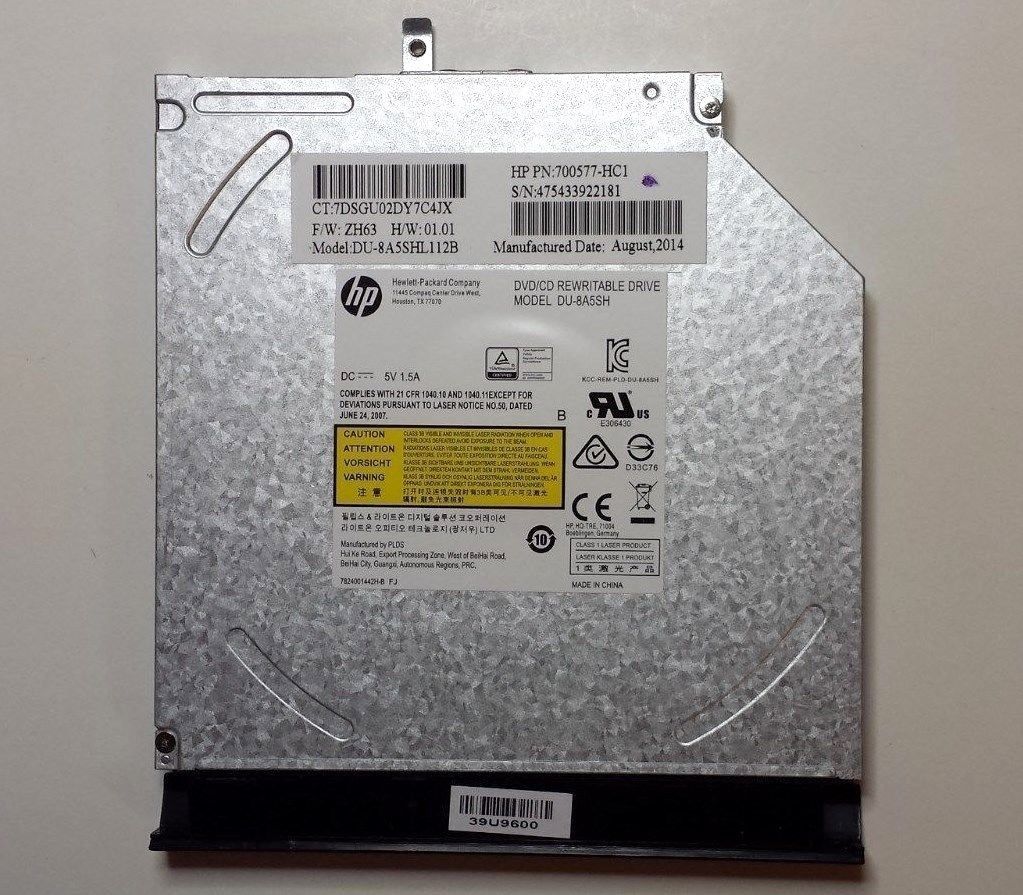 GENUINE HP 15-F387WM SATA DVD-RW DRIVE GUB0N 779456-001 700577-6C2 TESTED GOOD