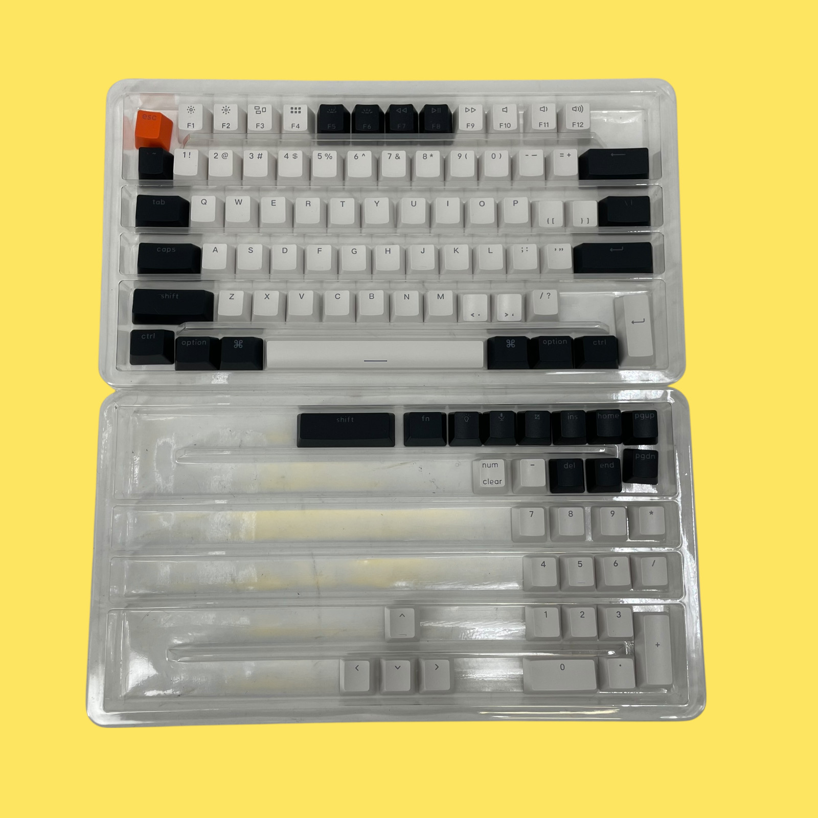 Drop White & Black Keycaps for Mechanical Keyboard 104pcs #4894 z39b17