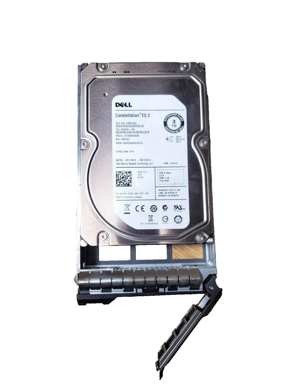 Seagate 3TB Constellation ES.2 3.5" SAS Hard Drive ST33000650SS Internal HDD