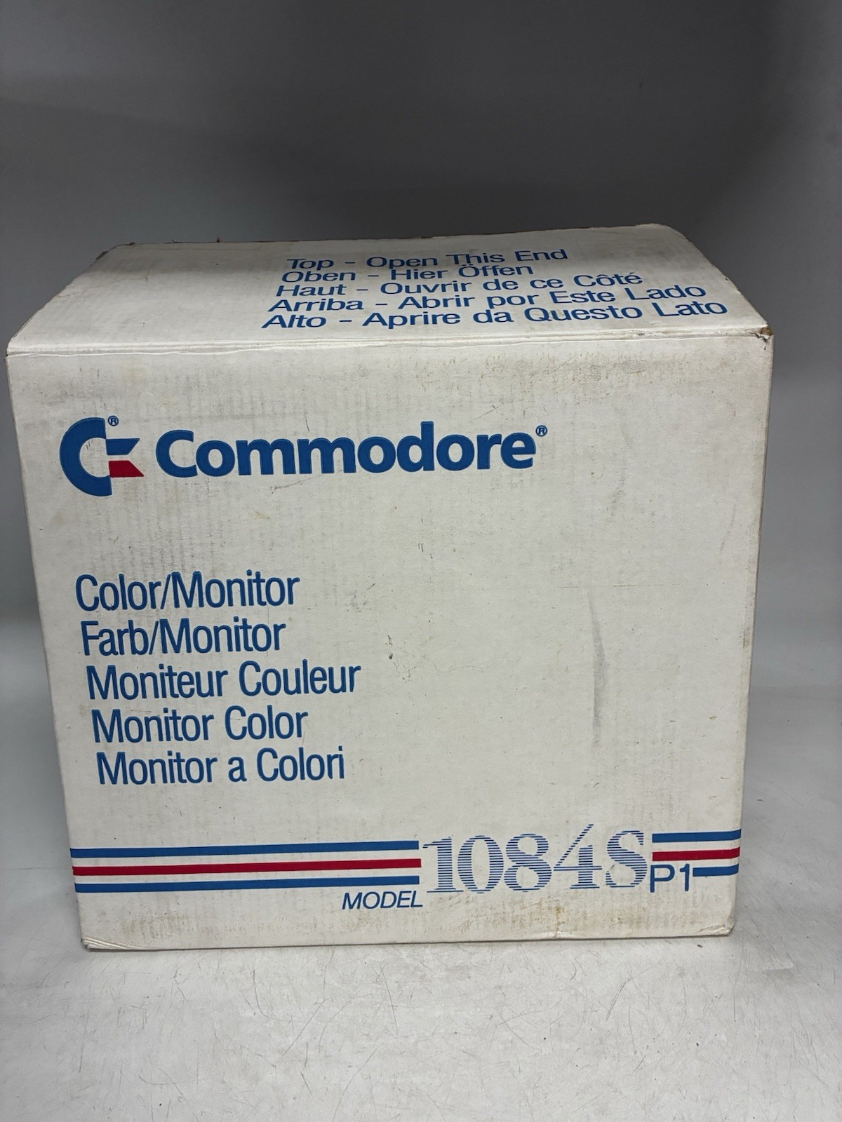 RARE VINTAGE BOXED COMMODORE 1084S MONITOR WITH MANUAL AND INSERTS