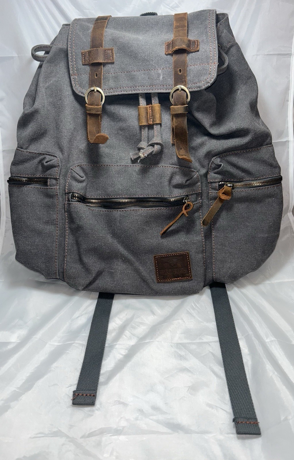 Augur Jans High Capacity Canvas Vintage Backpack For School Or Hiking