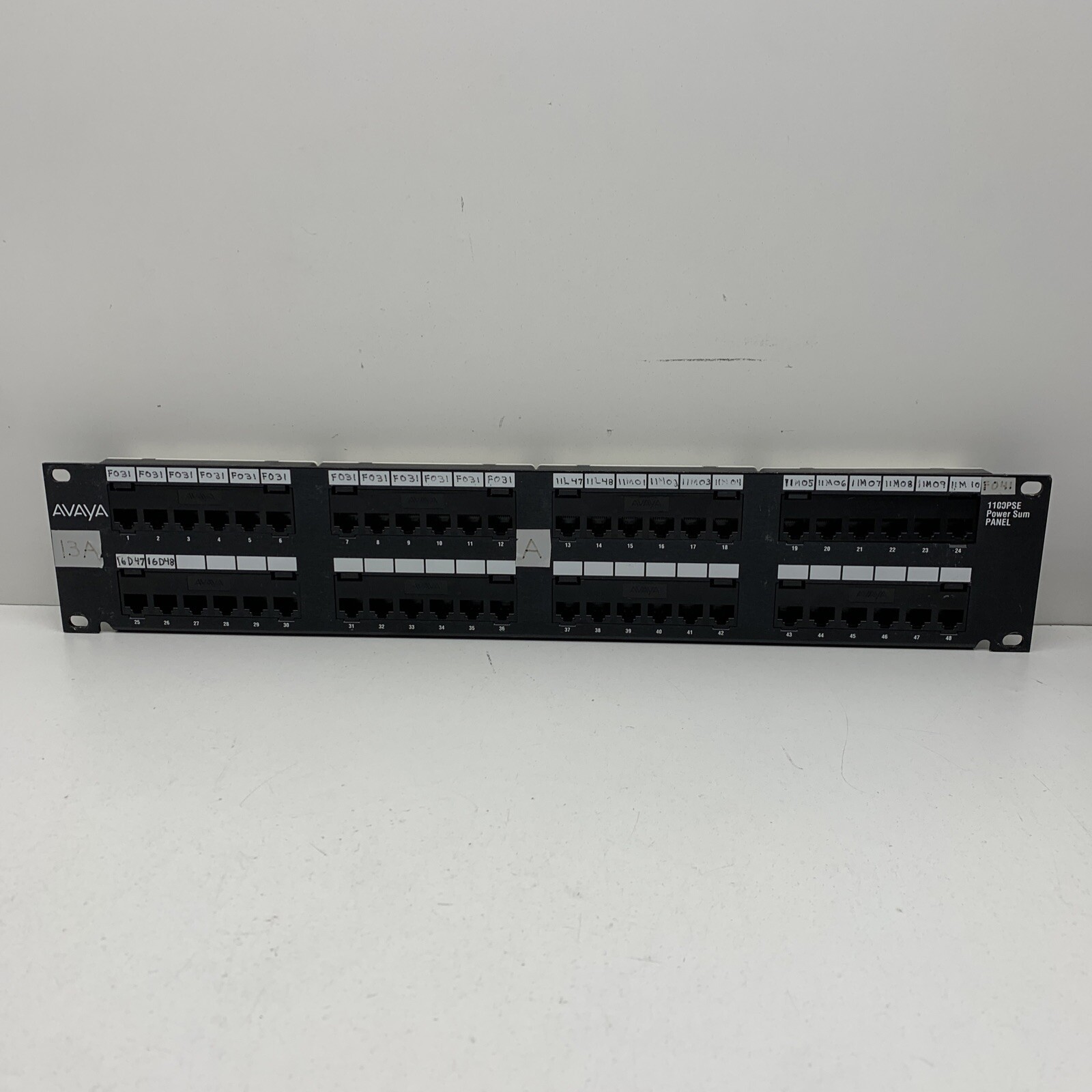 Lot of (6) Avaya 1100PSE Systimax Power Sum Patch Panel 19" 24-Port CAT5E RJ45