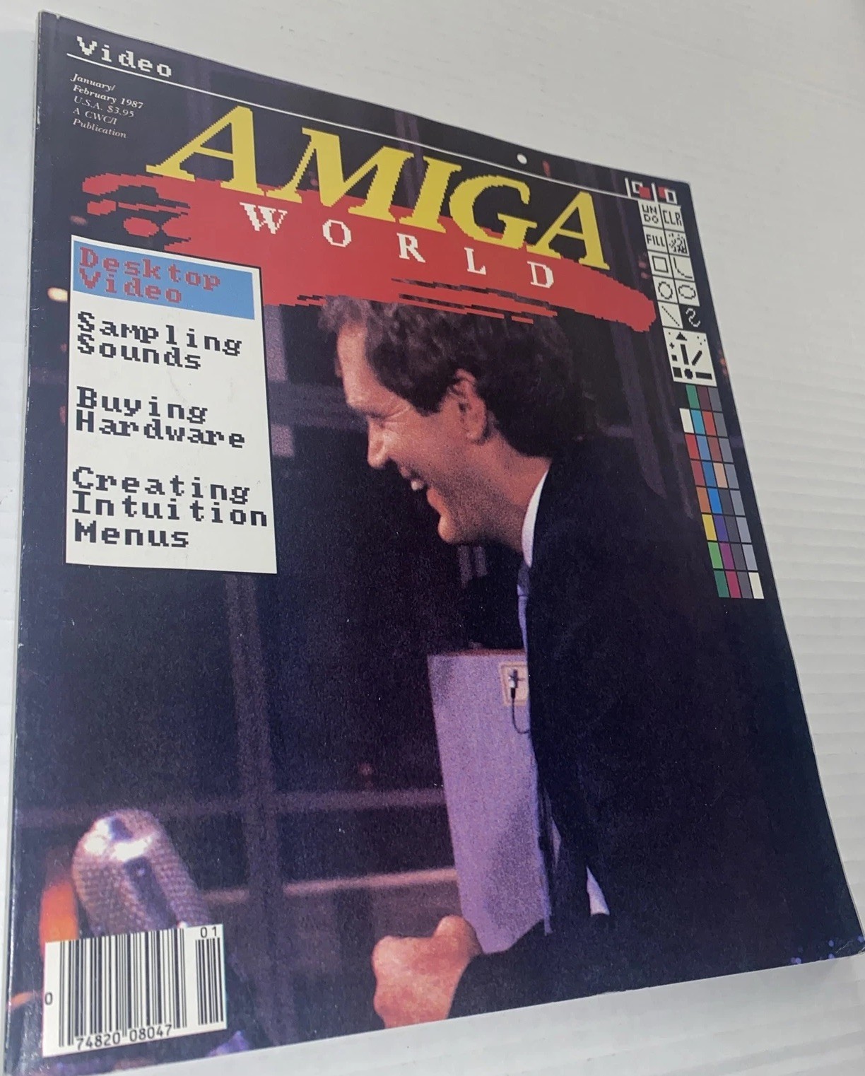 Vintage 1987 AmigaWorld Video Computer MAGAZINE David Letterman Cover Commodore