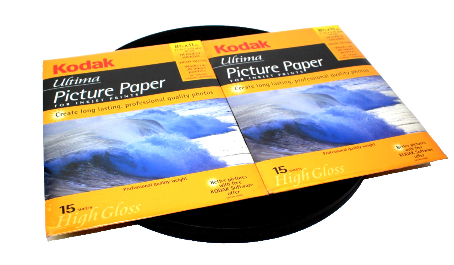 Lot Of 2 KODAK Ultima Picture Paper High Gloss 8.5 x 11 Sealed 15 sheets Each