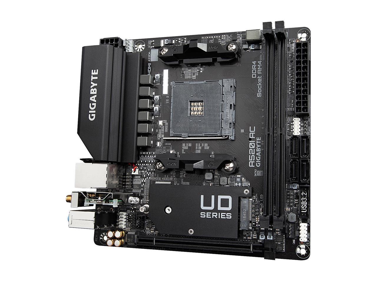 A520I AC mITX AM4 Direct 6 Phases Digital PWM with 55A DrMOS, GIGABYTE GIGABYTE