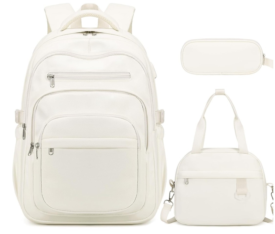 Backpack for School Girls Boys,College Backpack with Lunch Bag Pencil Case,Teens