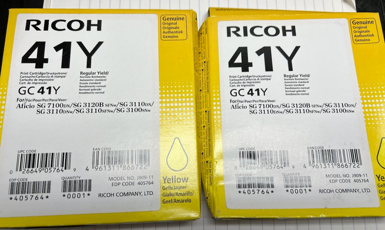 Ricoh 41Y lot of 2 Exp Date 07/23