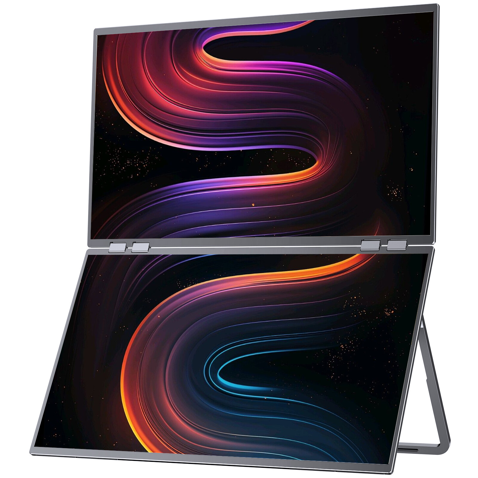 UPERFECT 23.8" 100Hz Dual Screen Portable Monitor Gaming Extender Display 1080P