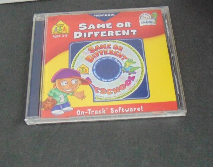 VTG Same Or Different   Preschool Ages 3-5   On-Track Software CD Rom Education