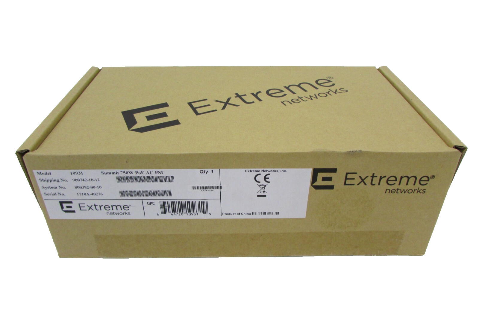 New Extreme 10931A Summit 750W PoE AC PSU for Summit X460-24, X460-48