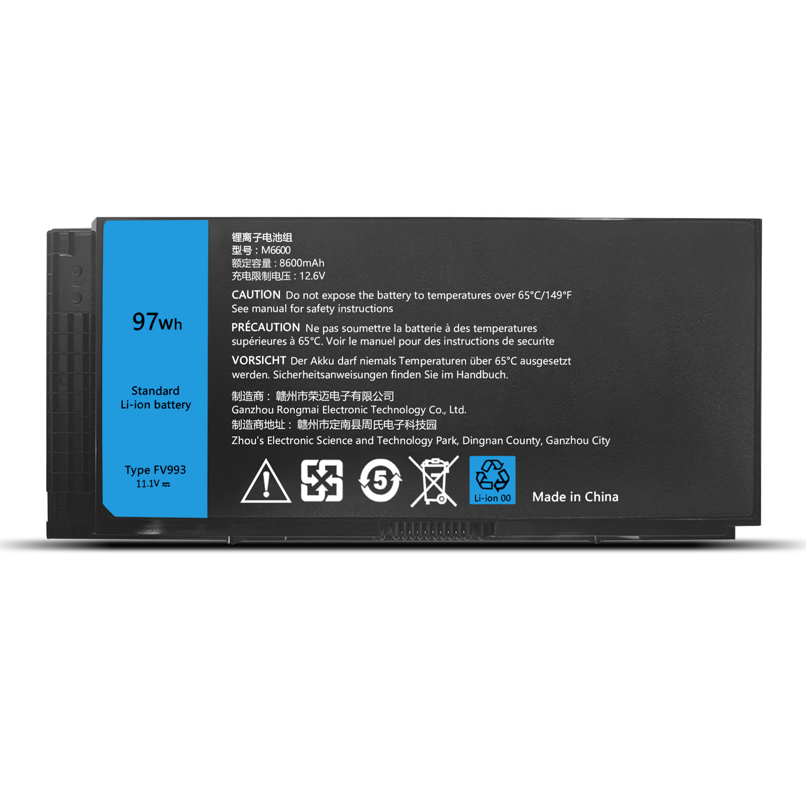 M6600 Laptop Battery for Dell Precision M4600 M4700 M4800 M6700 M6800 Type FV993