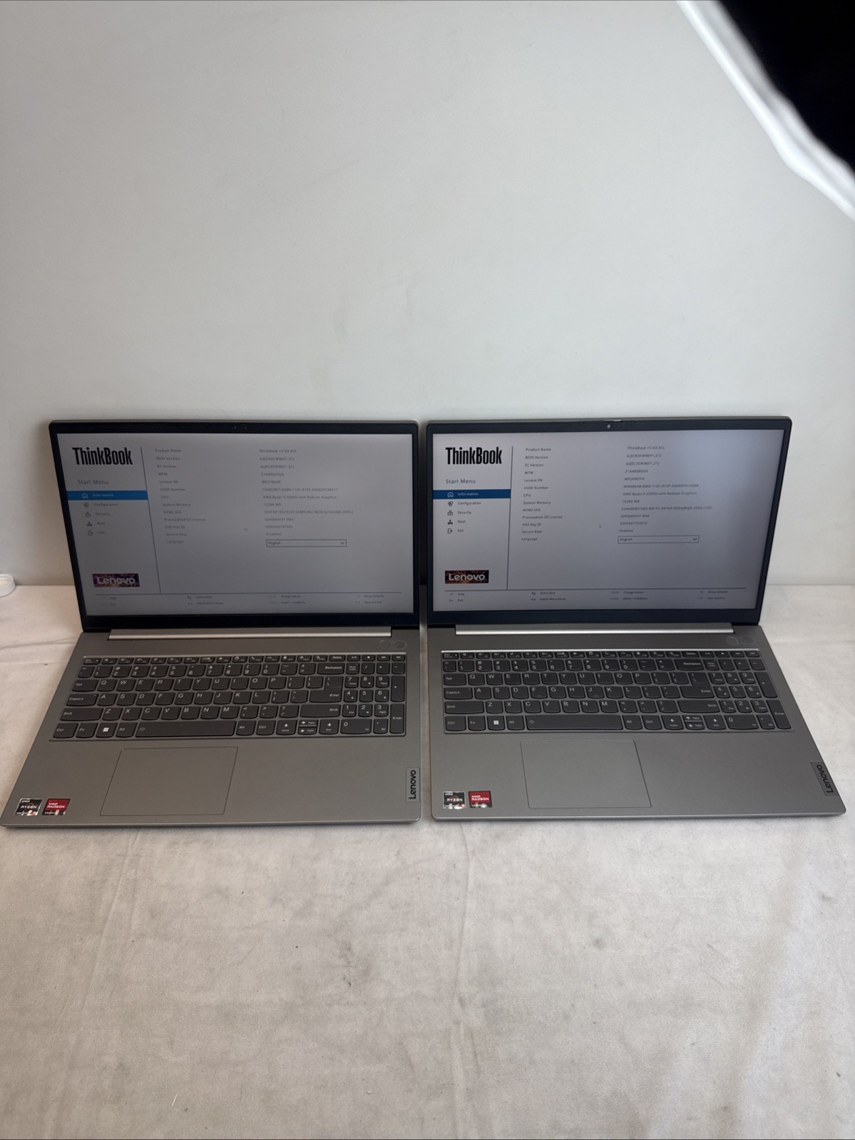 (N) TWO Lenovo Thinkbook 15 G3 ACL 15.6" AMD Ryzen 5 5500U 256GB SSD 16/12gb RAM