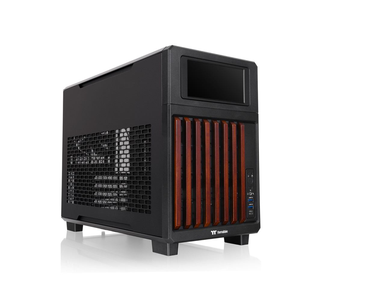 Thermaltake TR200 WS; Preinstalled 6.0 Inch LCD Screen; Micro Chassis; Wood