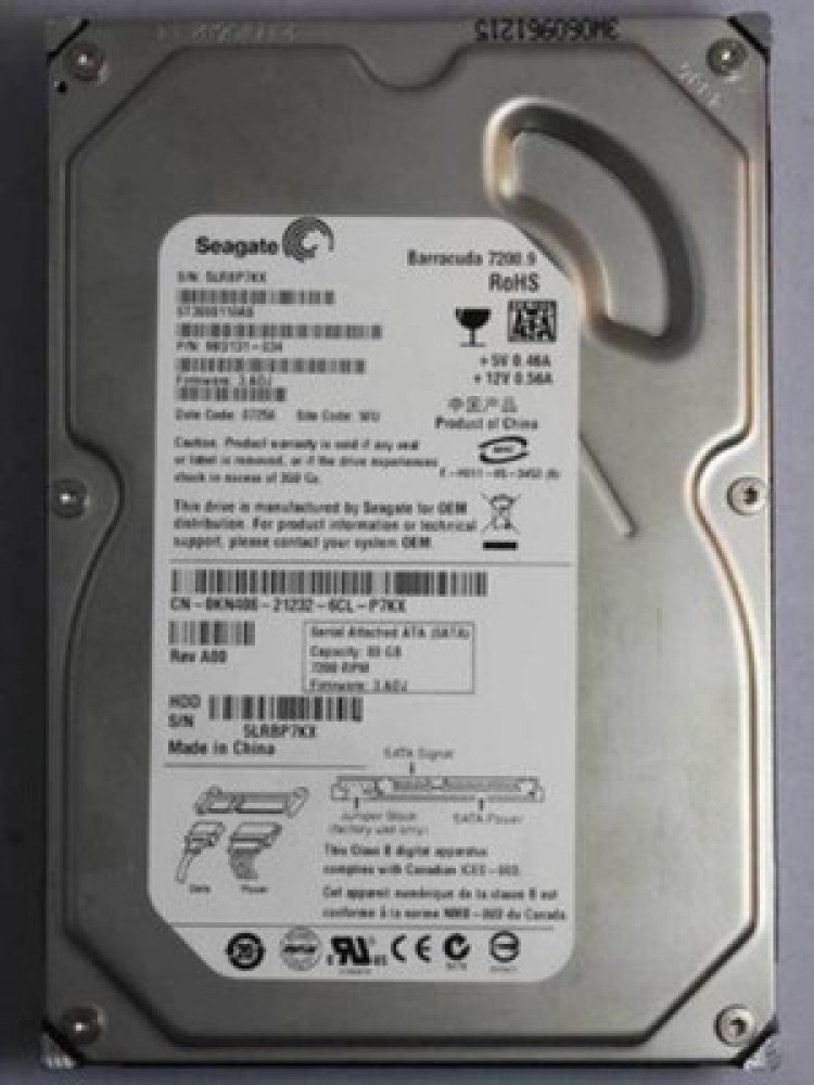 Dell KN408 Seagate ST3808110AS 80GB 7200 RPM SATA 3Gb/s Hard Drive