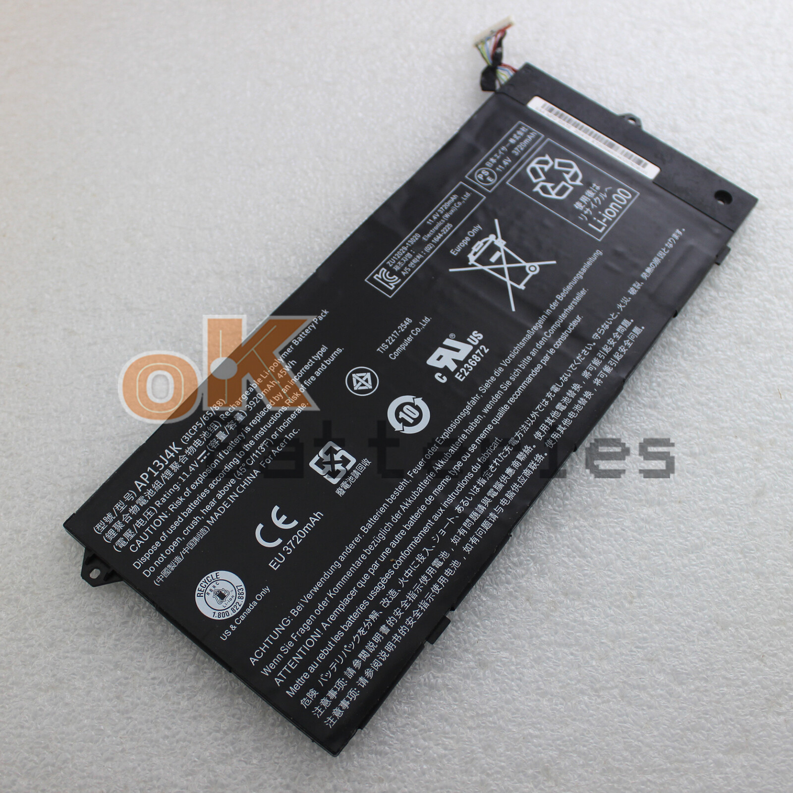 NEW Laptop AP13J4K AP13J3K Battery for Acer Chromebook C720 C720P C740 3920mAh