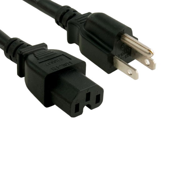 3-15FT AC Power Cord Cable NEMA 5-15P To C15 for Cisco HP Network Kettle Griddle