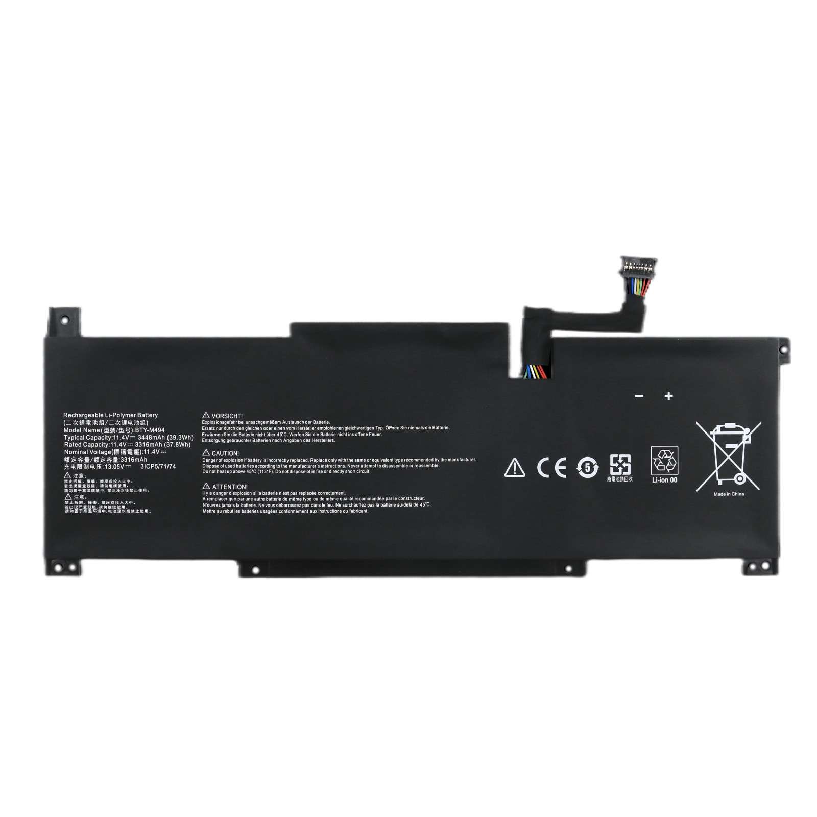 New Genuine 1 1.4V 3448mAh BTY-M494 Battery For MSI laptop series