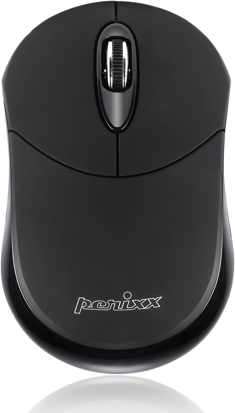 Perixx PERIMICE-802B Wireless Bluetooth Mouse - Portable Pack of 1, Black 